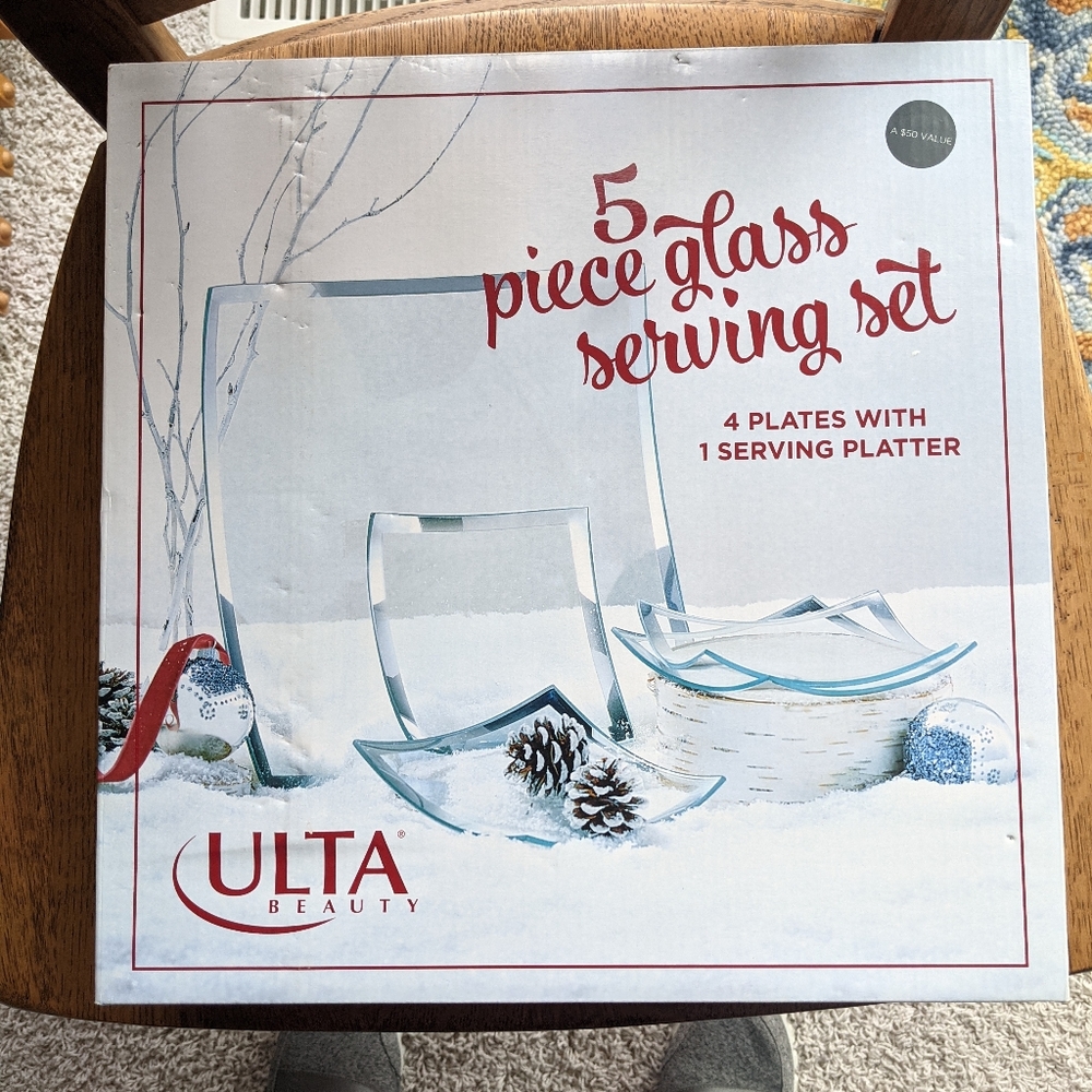 Ulta 5 Piece Glass Serving Set